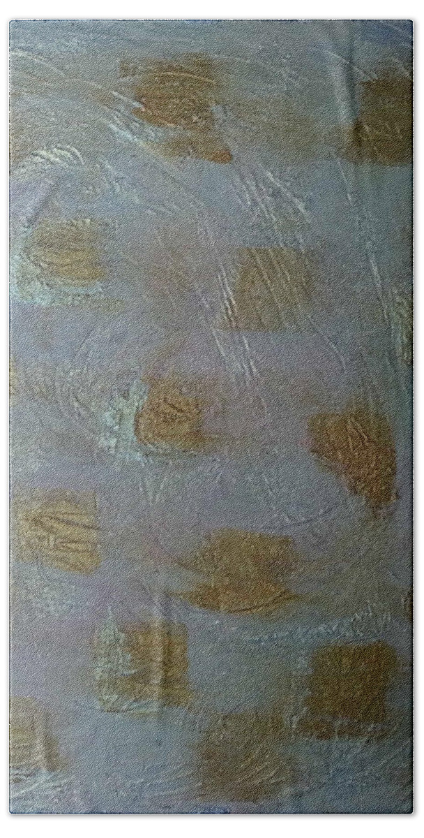 Abstract Painting Bath Towel featuring the painting G6 - shiny by KUNST MIT HERZ Art with heart