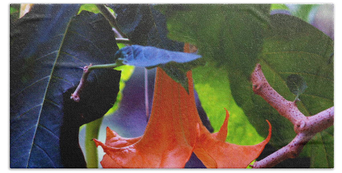 Plant Photography Hand Towel featuring the photograph Gabriel Blow Your Horn by Patricia Griffin Brett