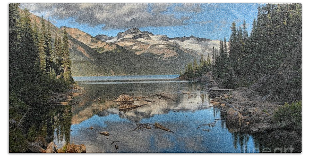 Garibaldi Lake Hand Towel featuring the photograph Garibaldi Lake Reflections by Adam Jewell