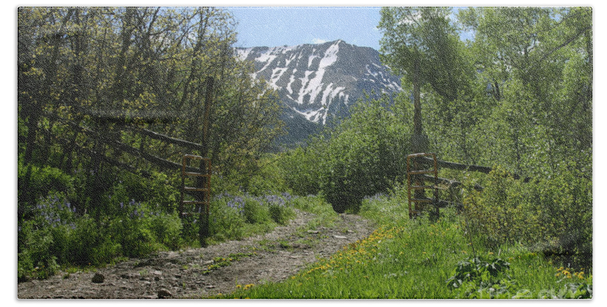 Colorado Hand Towel featuring the photograph Gateway to mountain fun by Bob Hislop