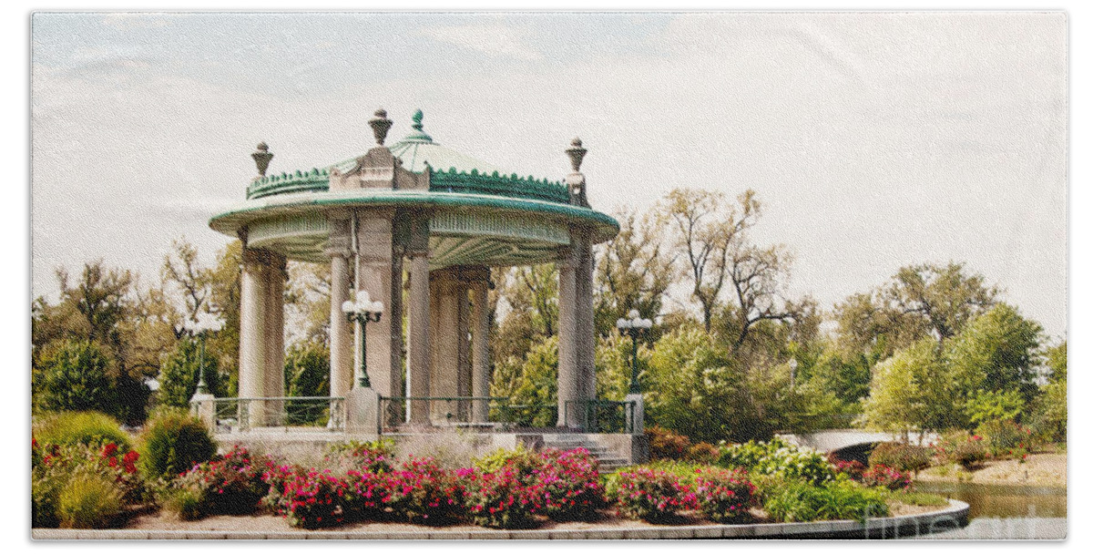 St Louis Hand Towel featuring the photograph Gazebo at Forest Park St Louis MO by Pam Holdsworth