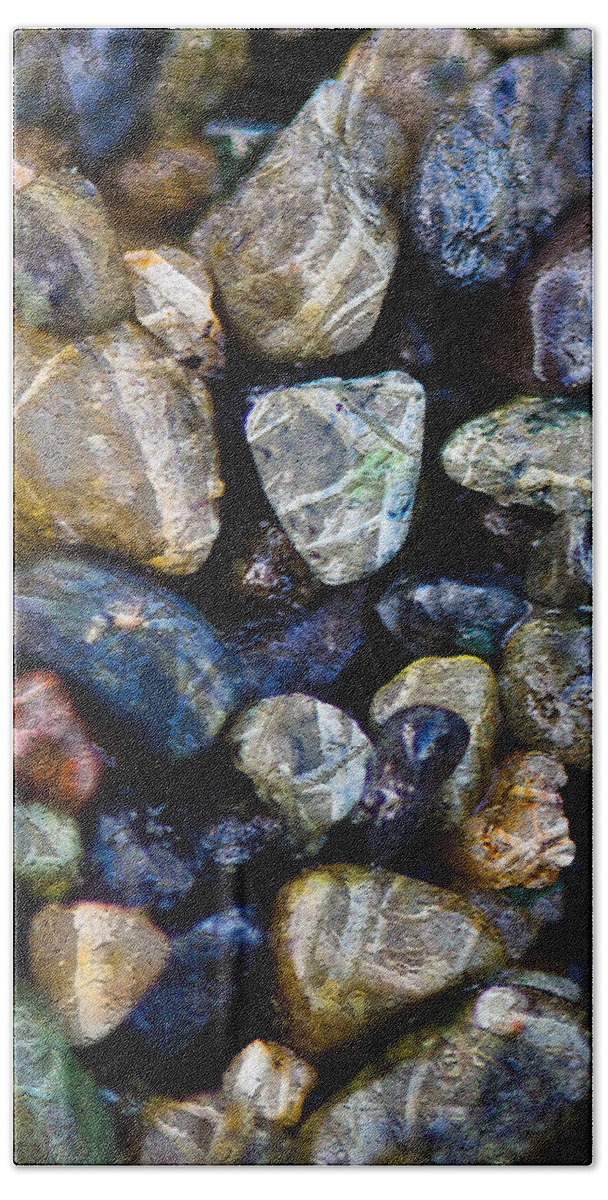 Rocks Bath Towel featuring the photograph Gems At The Beach - Rocks - Ocean by Marie Jamieson