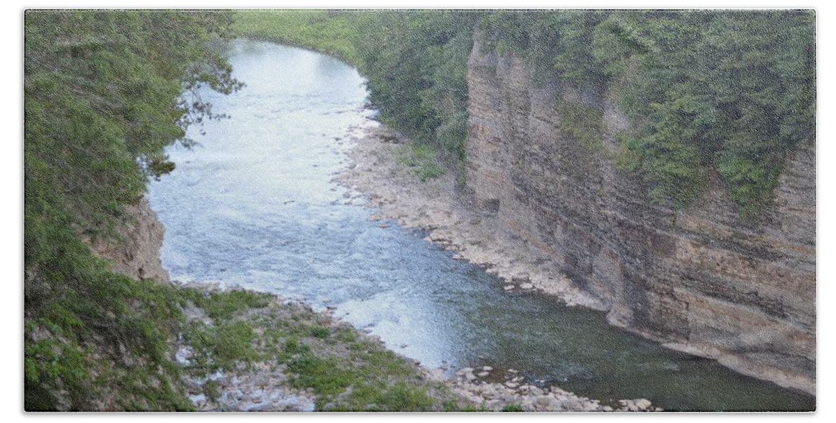 Travel Bath Towel featuring the photograph Genesee River in Grand Canyon of East by Sonali Gangane