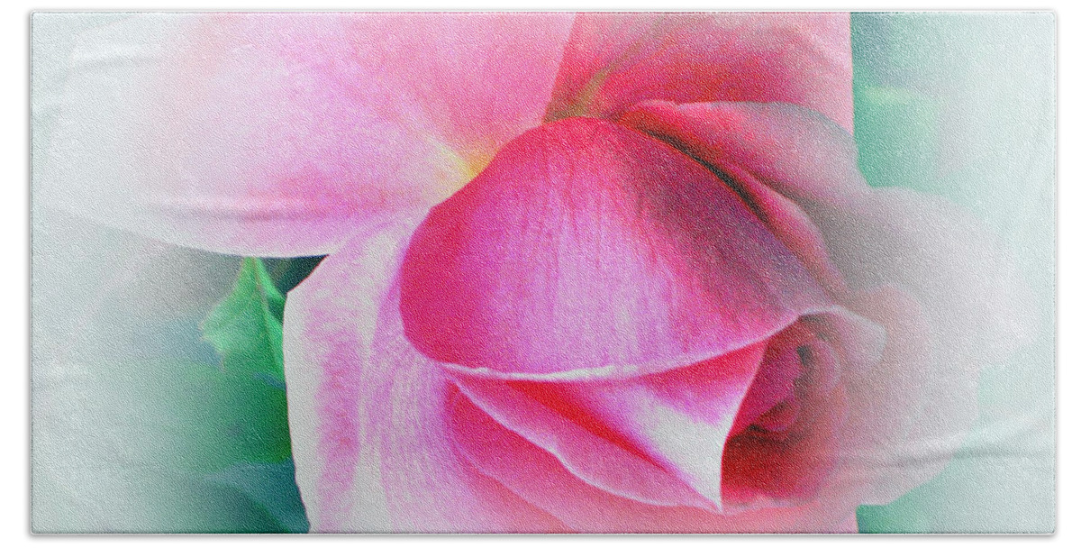 Pink Bath Towel featuring the photograph Gentleness And Grace by Judy Palkimas