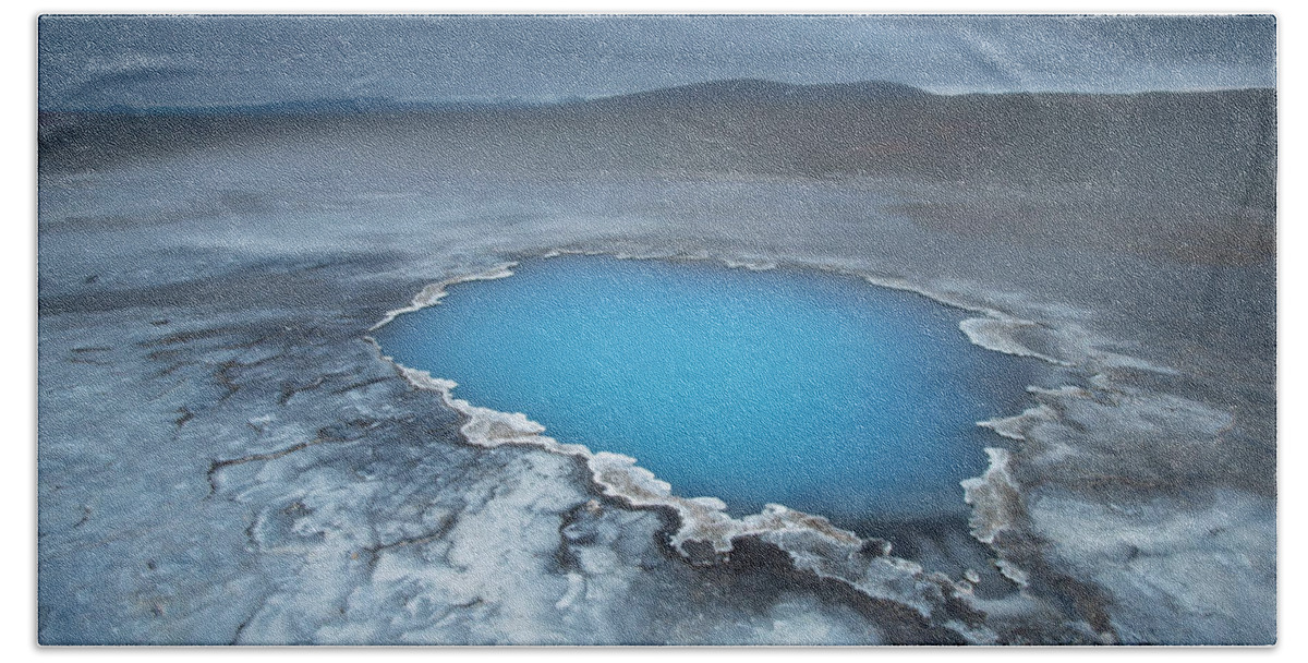 Nis Hand Towel featuring the photograph Geothermal Pool Iceland by Mart Smit