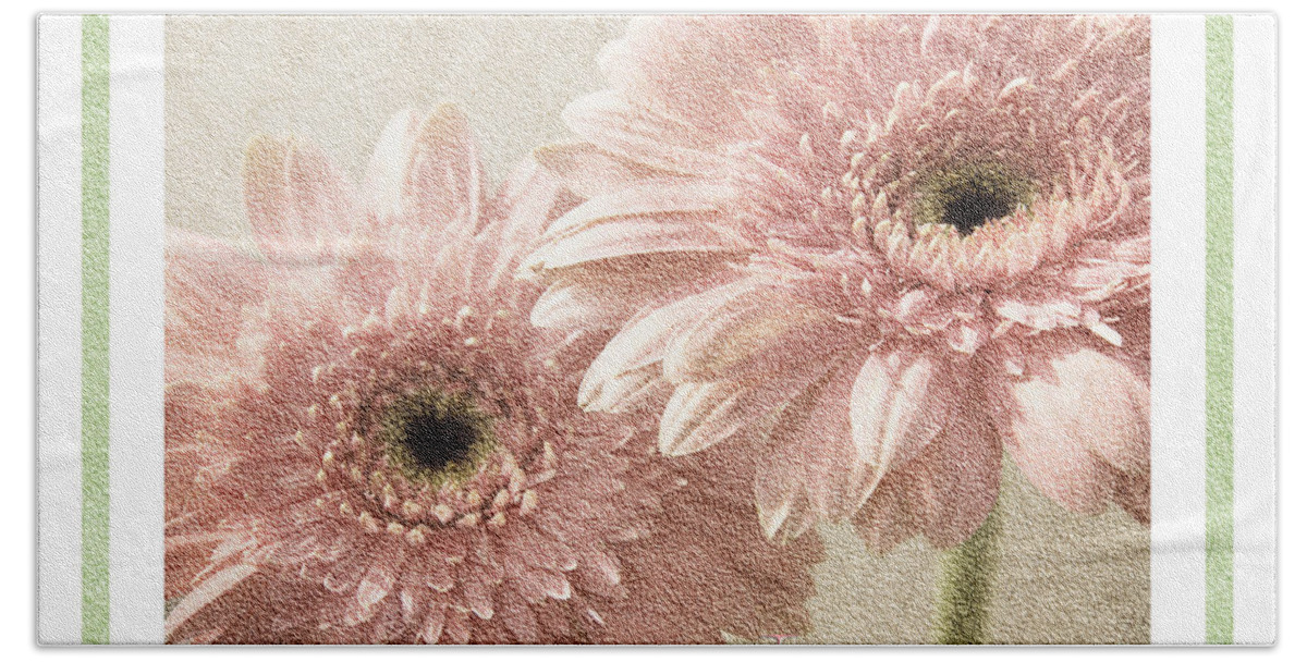 Gerber Bath Towel featuring the photograph Gerber Daisy Love 3 by Andee Design