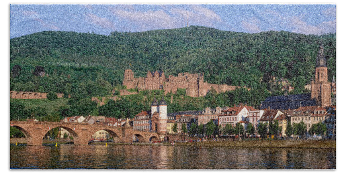 Photography Bath Towel featuring the photograph Germany, Heidelberg, Neckar River by Panoramic Images