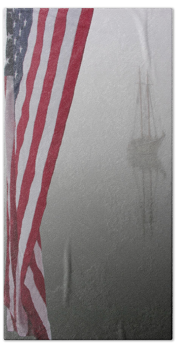Flag Hand Towel featuring the photograph Ghost Ship by David Kay