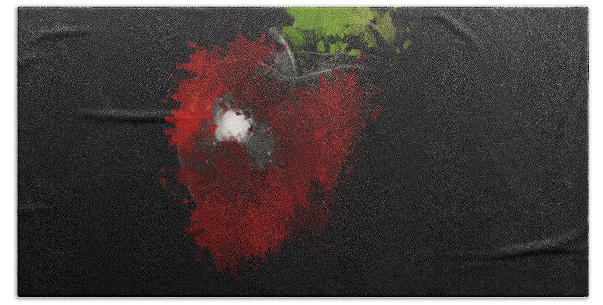 Red Apple Bath Towel featuring the photograph Gimme that Apple by Lourry Legarde