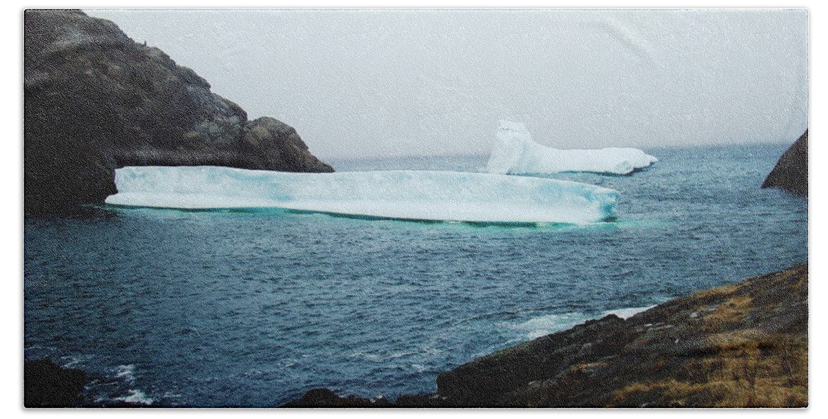 Icebergs Bath Towel featuring the photograph Glacial Beauty by Zinvolle Art
