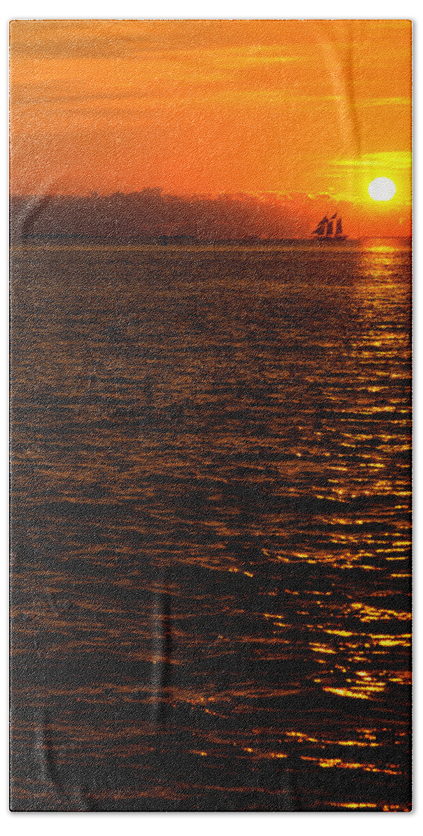 Sunset Hand Towel featuring the photograph Glimmer by Chad Dutson