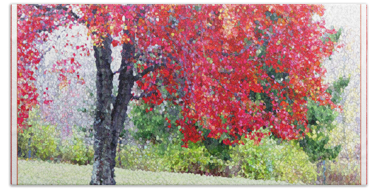 Tree Bath Towel featuring the photograph Glorious Autumn by Mariarosa Rockefeller