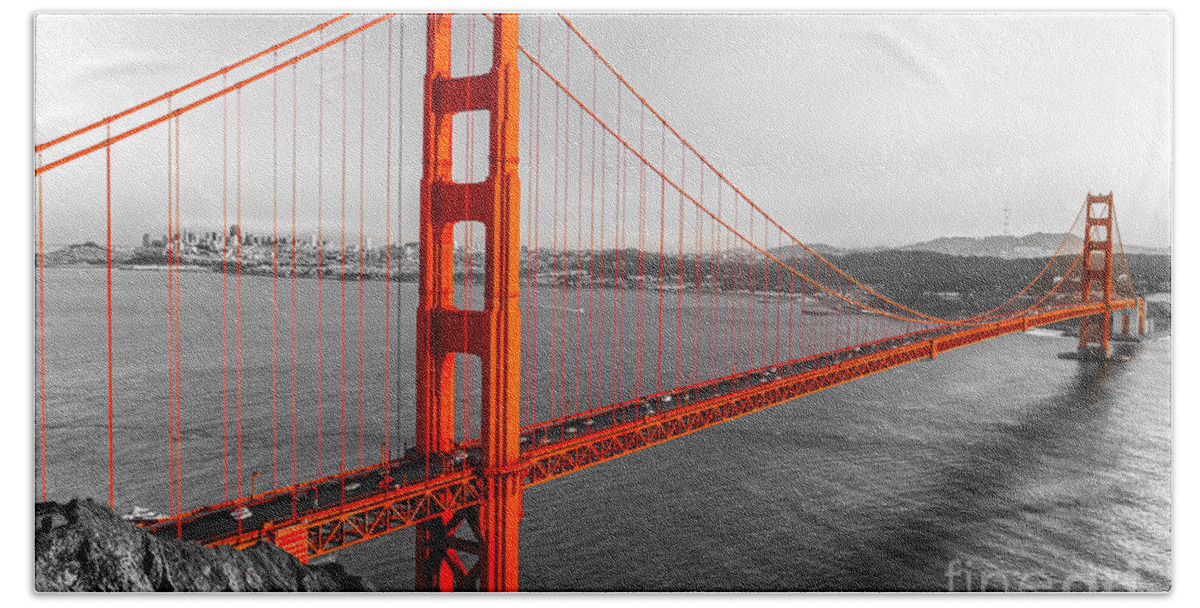 Francisco Bath Towel featuring the photograph Golden Gate - San Francisco - California - USA by Luciano Mortula