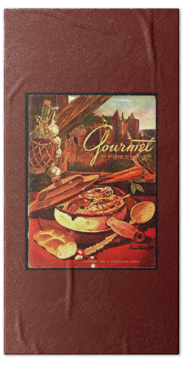 Gourmet Cover Featuring A Pot Of Stew Bath Towel