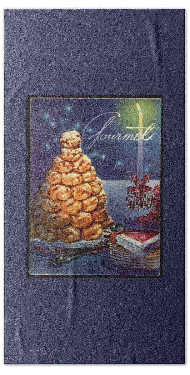 Gourmet Cover Illustration Of Croquembouche Hand Towel