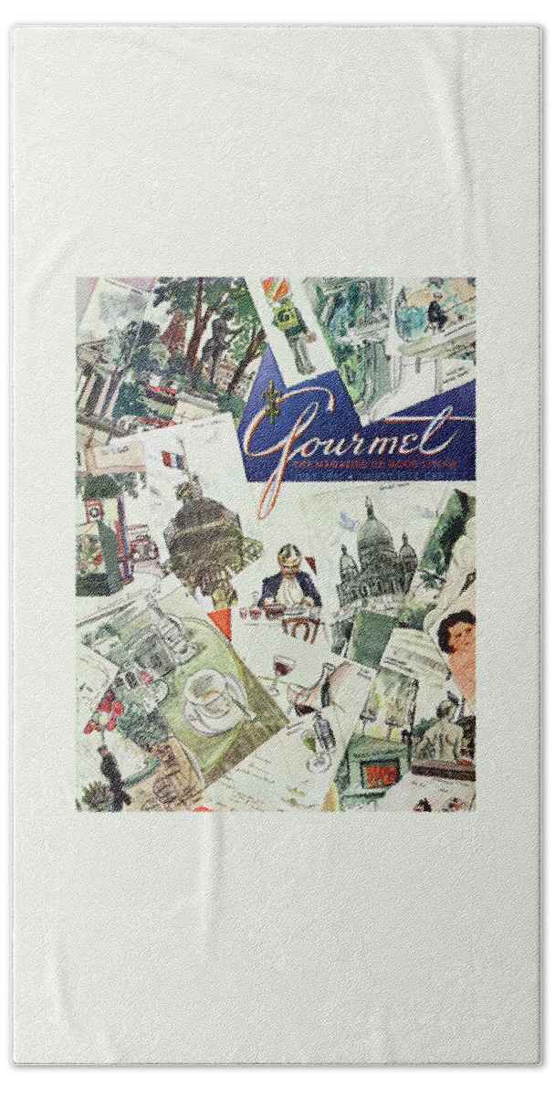 Gourmet Cover Illustration Of Drawings Portraying Bath Towel