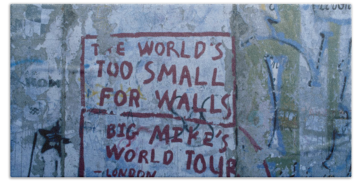 Photography Hand Towel featuring the photograph Graffiti On A Wall, Berlin Wall by Panoramic Images