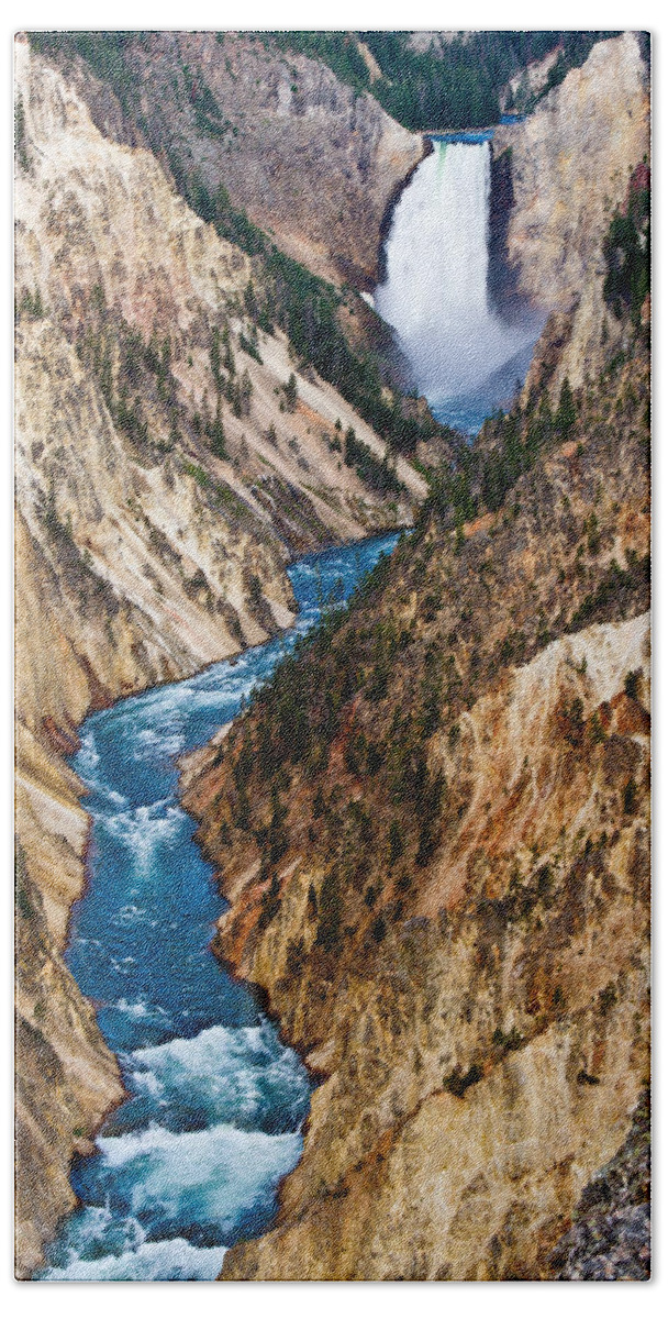 Grand Canyon Of Yellowstone Hand Towel featuring the photograph Grand Canyon of Yellowstone by Bill Gallagher