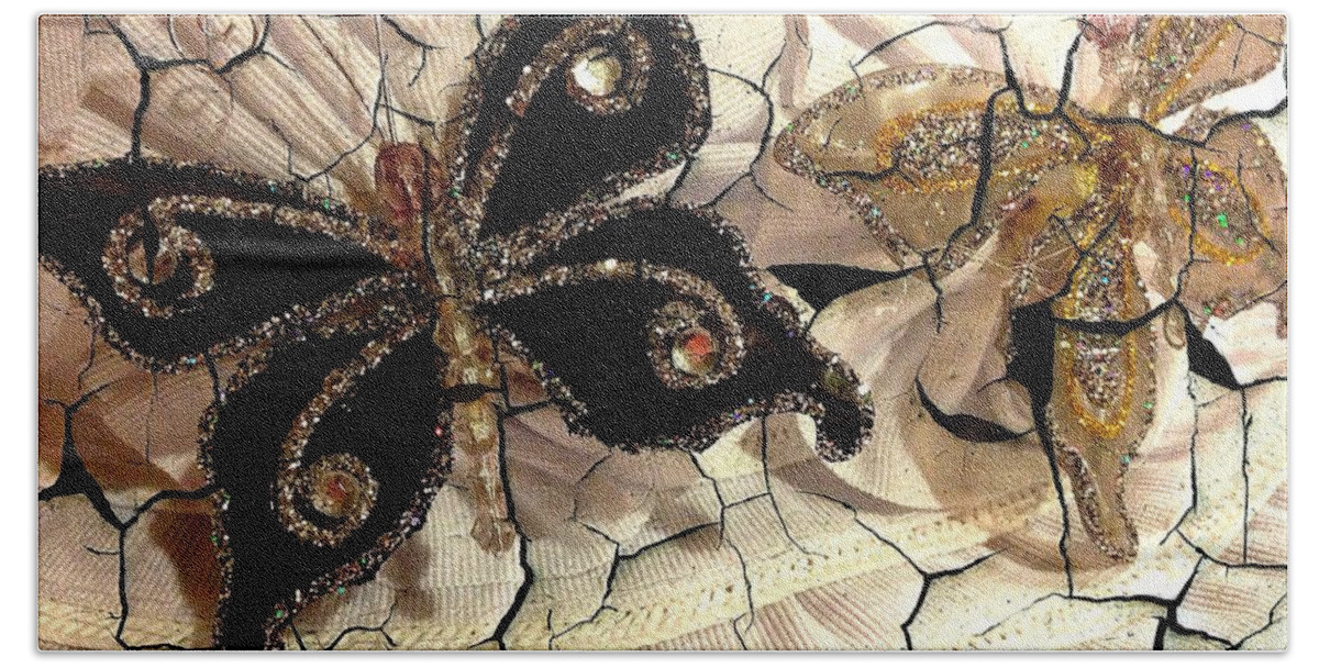 Butterflies Hand Towel featuring the photograph Grandmother's Brooches by John Duplantis