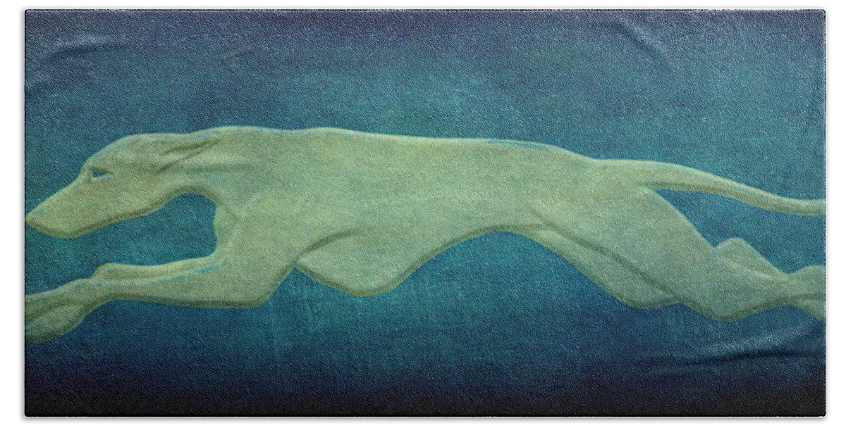 Greyhound Bath Towel featuring the photograph Greyhound by Sandy Keeton