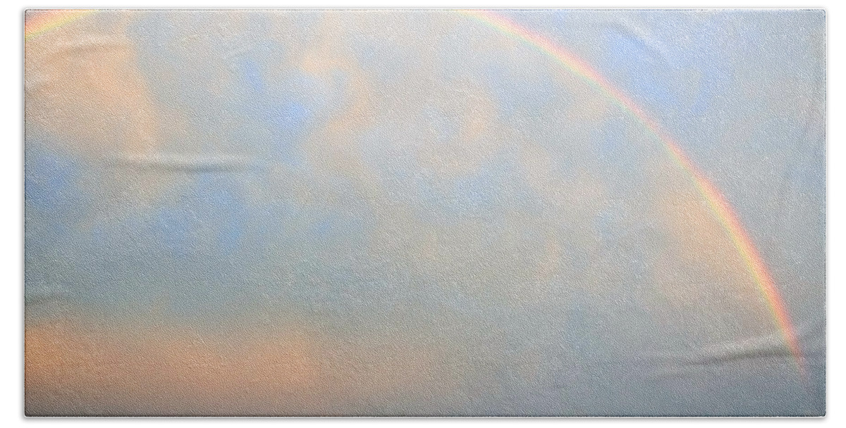 Beach Bath Towel featuring the photograph Gulf Coast Rainbow by Charlotte Schafer