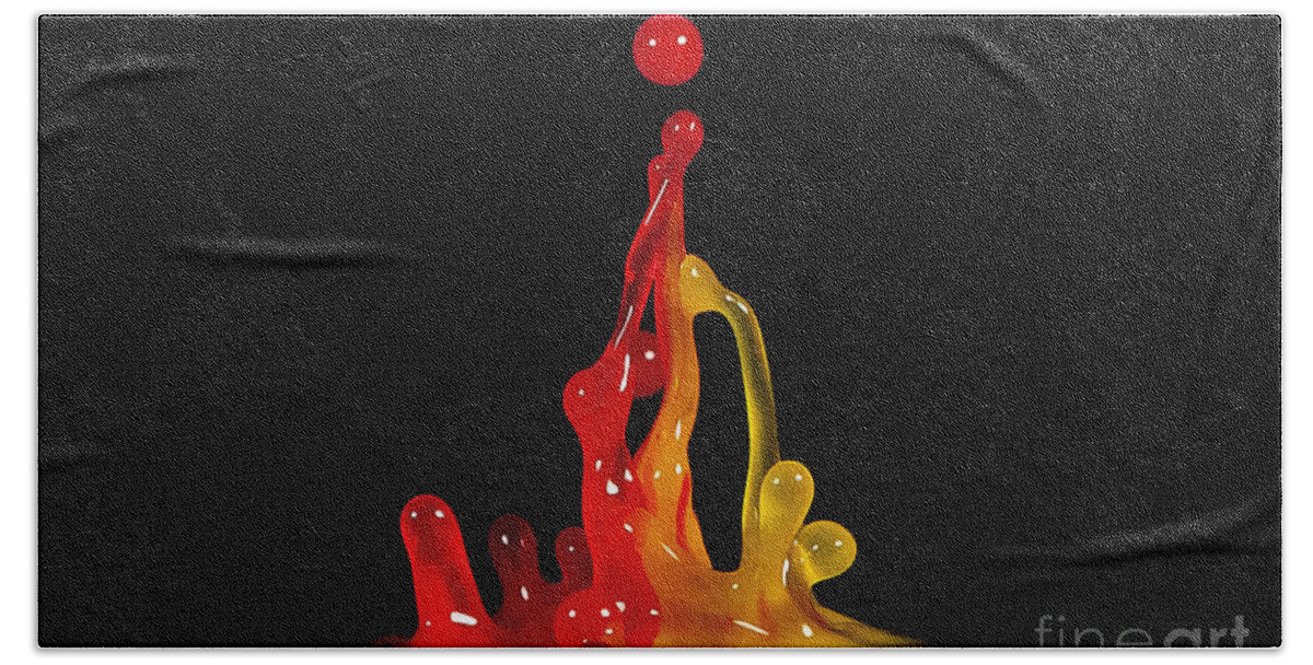 Water Bath Towel featuring the photograph Gummy Drops by Anthony Sacco