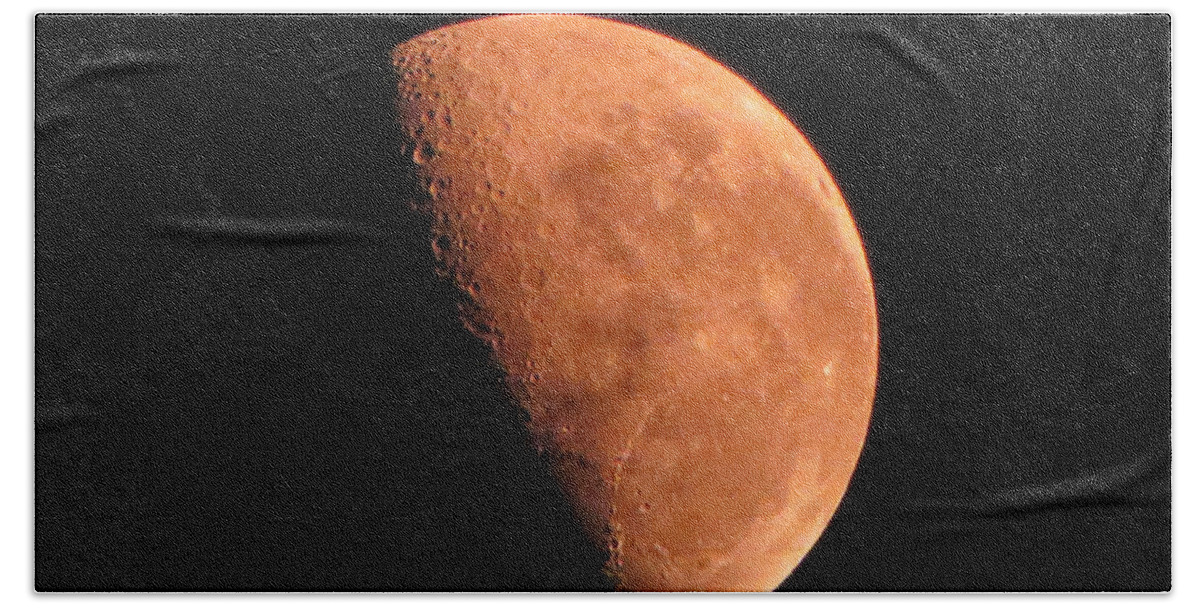 Moon Bath Towel featuring the photograph Half Moon by Dawn Key