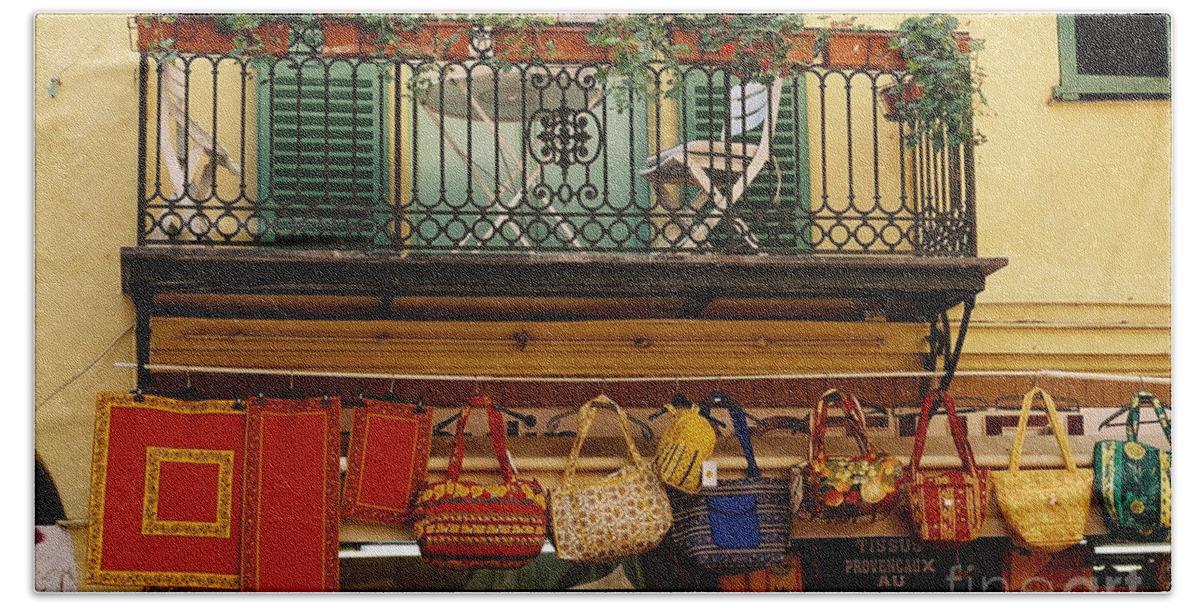 French Bath Towel featuring the photograph Handbags, Nice, France by Holly C. Freeman