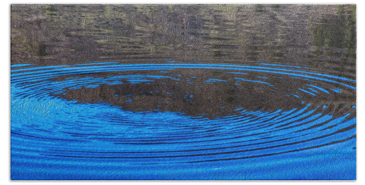 Ripple Bath Towel featuring the painting Handy Ripples by Omaste Witkowski