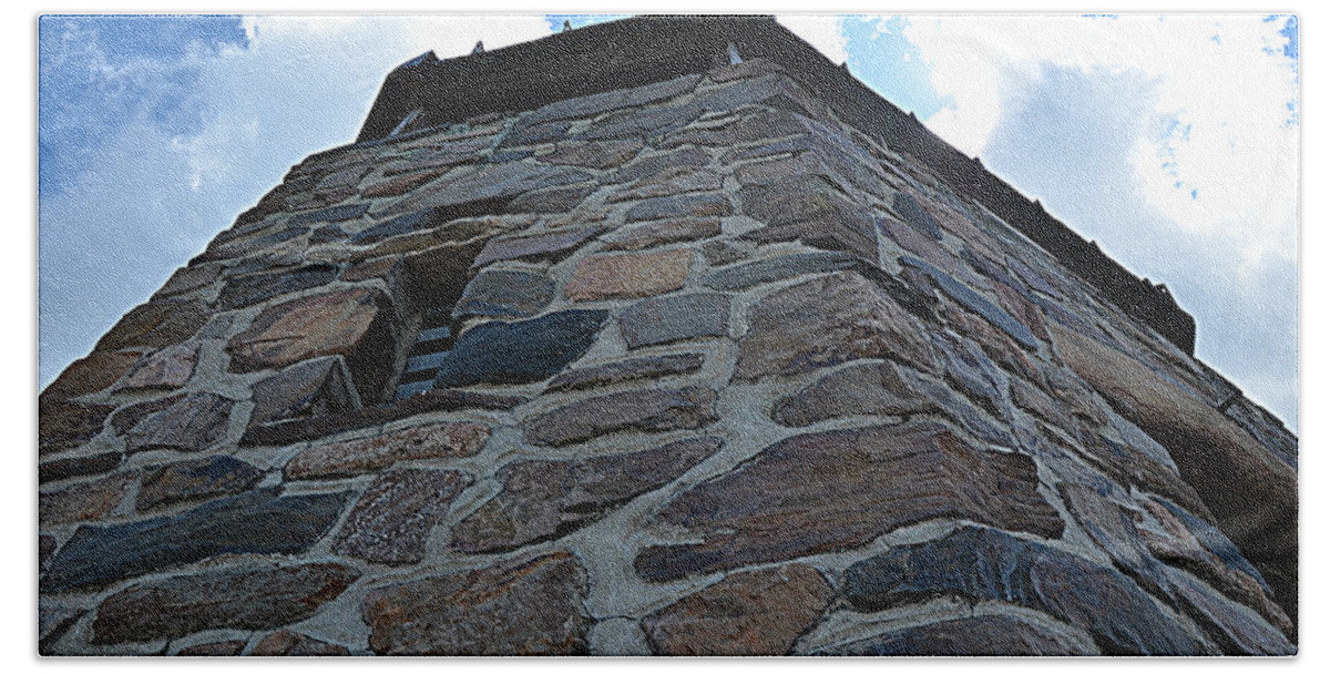 Dakota Bath Towel featuring the photograph Harney Peak Lookout by Greni Graph