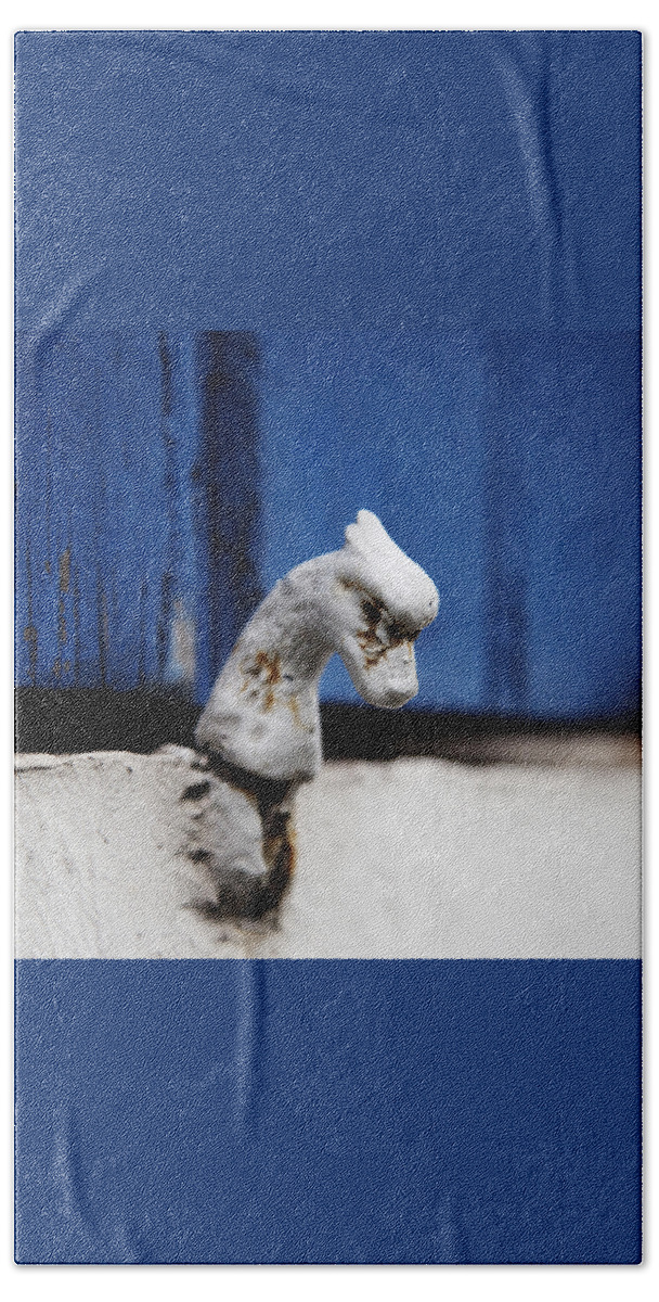 Animal Head Photographs Bath Towel featuring the photograph Heady Shutter Catch by David Davies