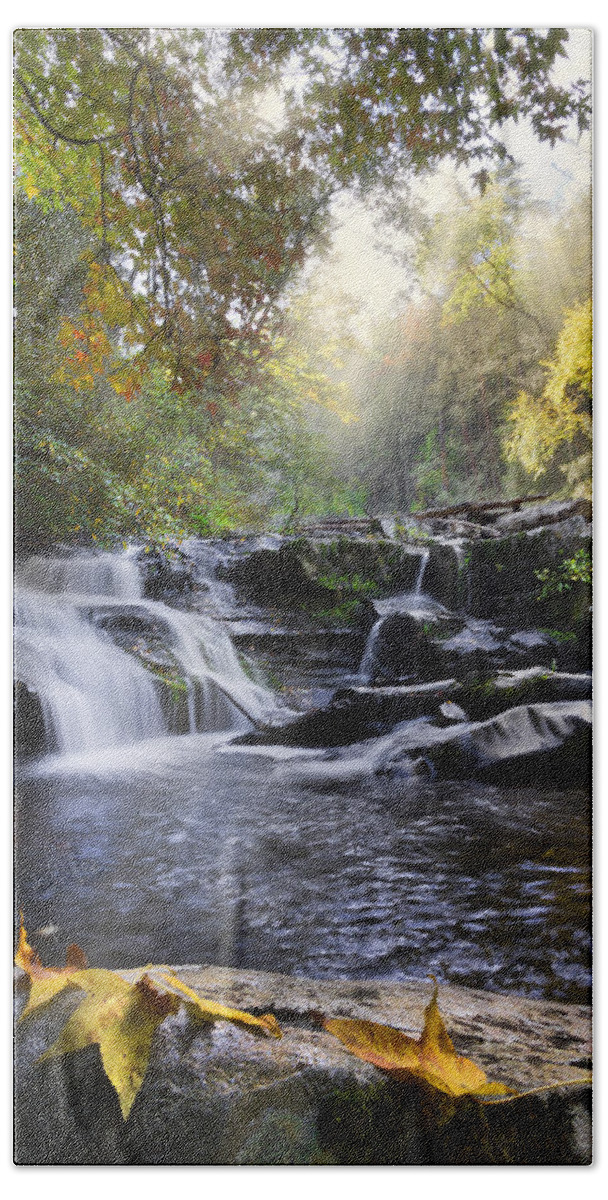 Appalachia Hand Towel featuring the photograph Heaven's Light by Debra and Dave Vanderlaan