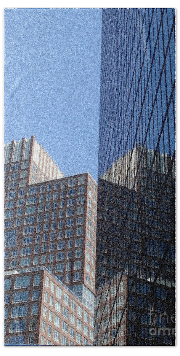 High Hand Towel featuring the photograph High Rise Reflection by Kerri Mortenson