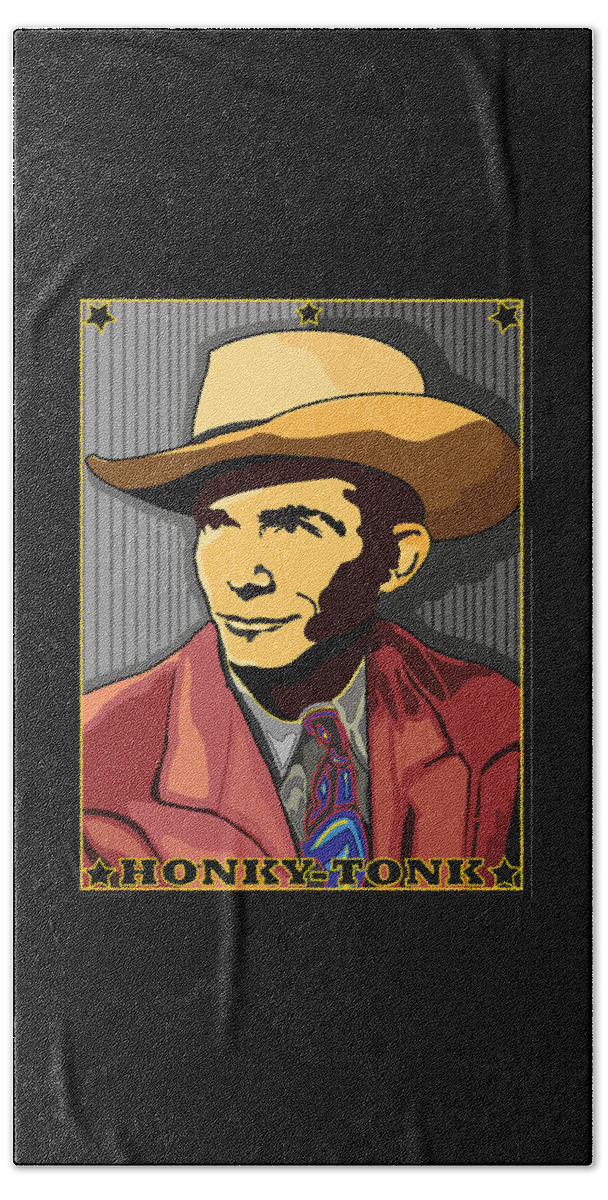  Hank Williams Hand Towel featuring the digital art Hank Williams Country Western by Larry Butterworth