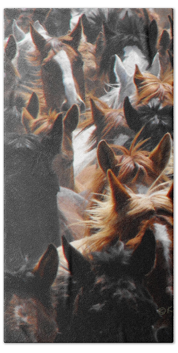 Horses Bath Towel featuring the photograph Horse Ears by Kae Cheatham