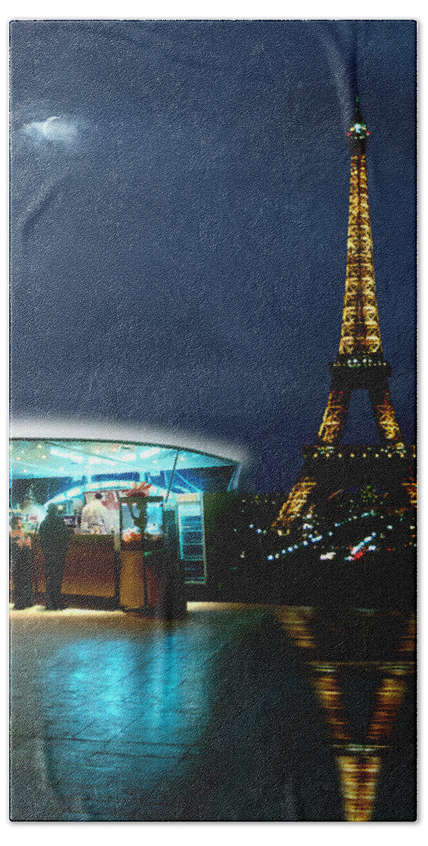 Paris Hand Towel featuring the photograph Hot Dog in Paris by Mike McGlothlen