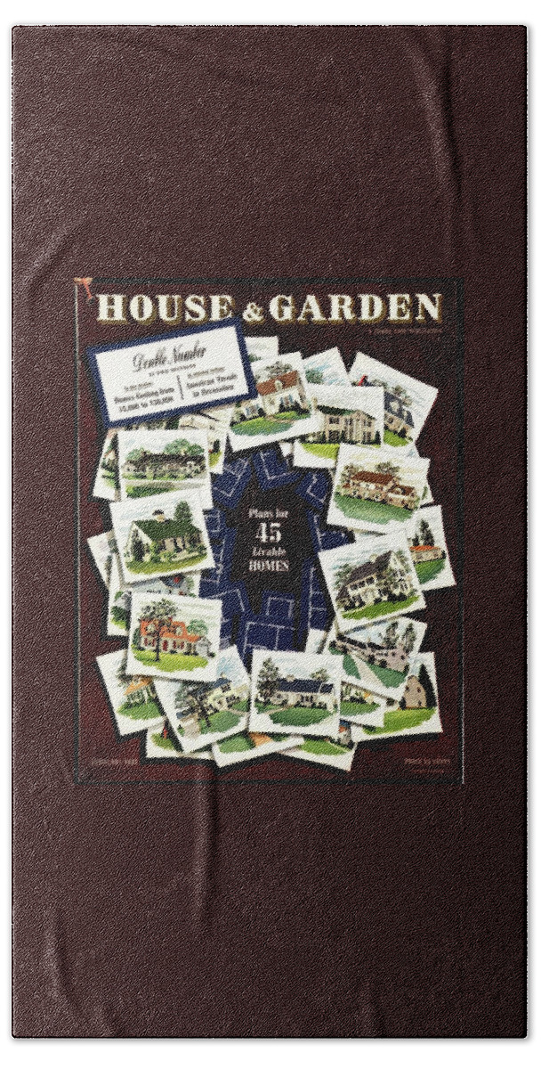 House And Garden Cover Featuring A Collage Bath Towel
