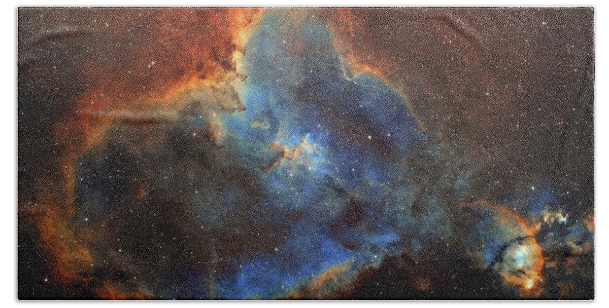 Horizontal Bath Towel featuring the photograph Ic 1805, The Heart Nebula In Cassiopeia by Lorand Fenyes