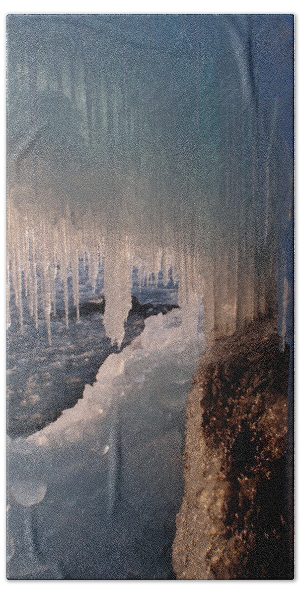 Peterson Nature Photography Bath Towel featuring the photograph Ice Cave by James Peterson