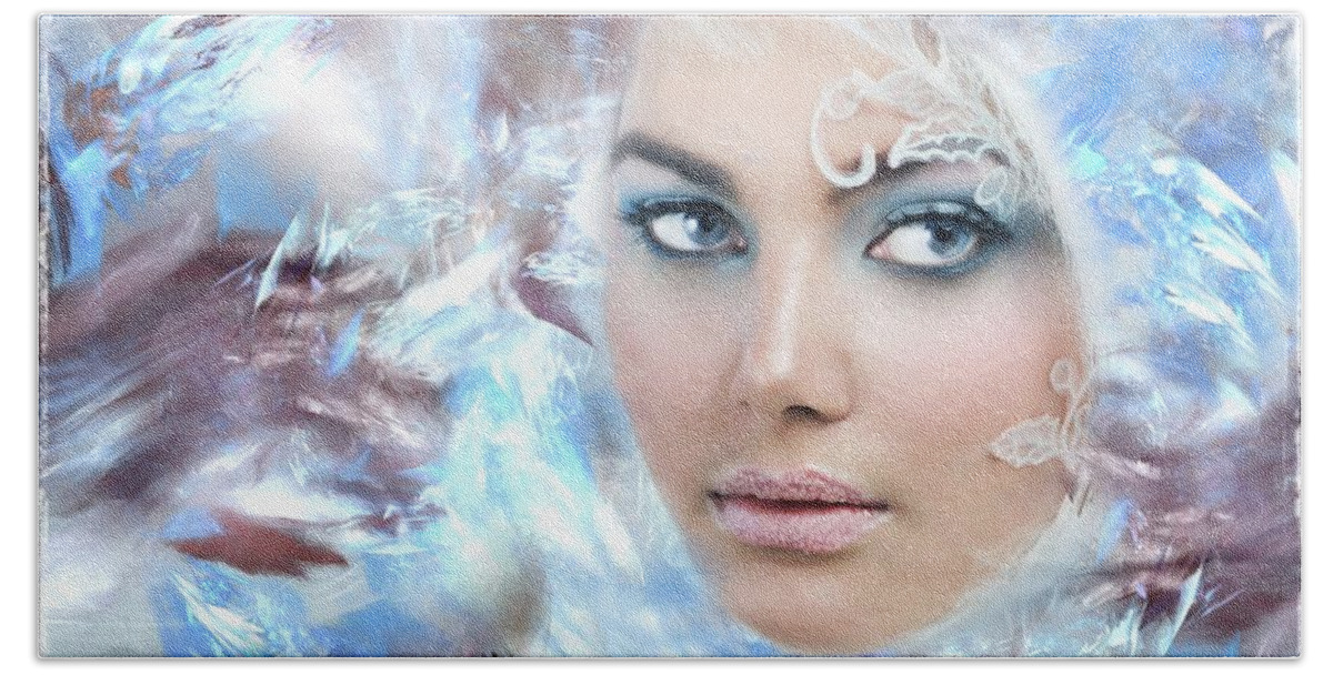 Ice Woman Bath Towel featuring the photograph Ice Queen by Sylvia Thornton