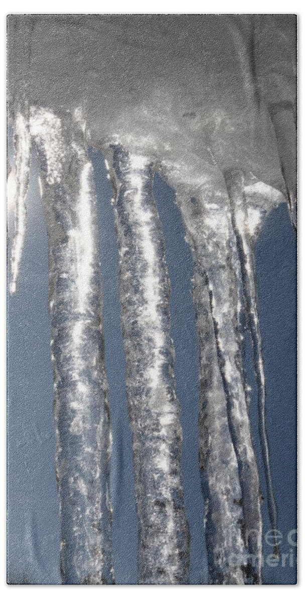 Ice Bath Sheet featuring the photograph Icicles by Brandi Mavretic