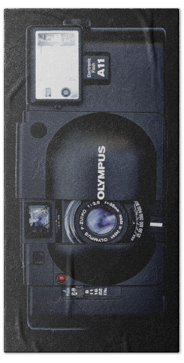 Olympus Xa Hand Towel featuring the photograph Iconic Camera iphone case by Anthony Davey