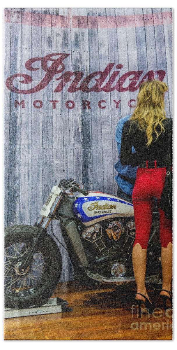 Indian Motorcycles Bath Towel featuring the photograph Indian Chief Motorcycles by Rene Triay FineArt Photos
