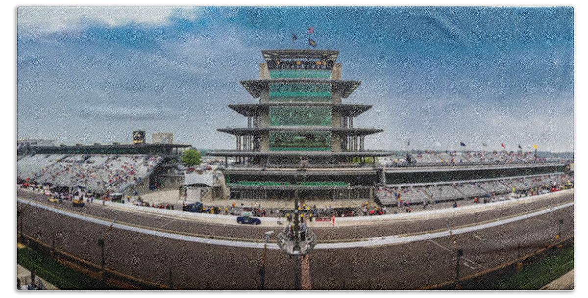 2013 Bath Towel featuring the photograph Indianapolis Motor Speedway by Ron Pate