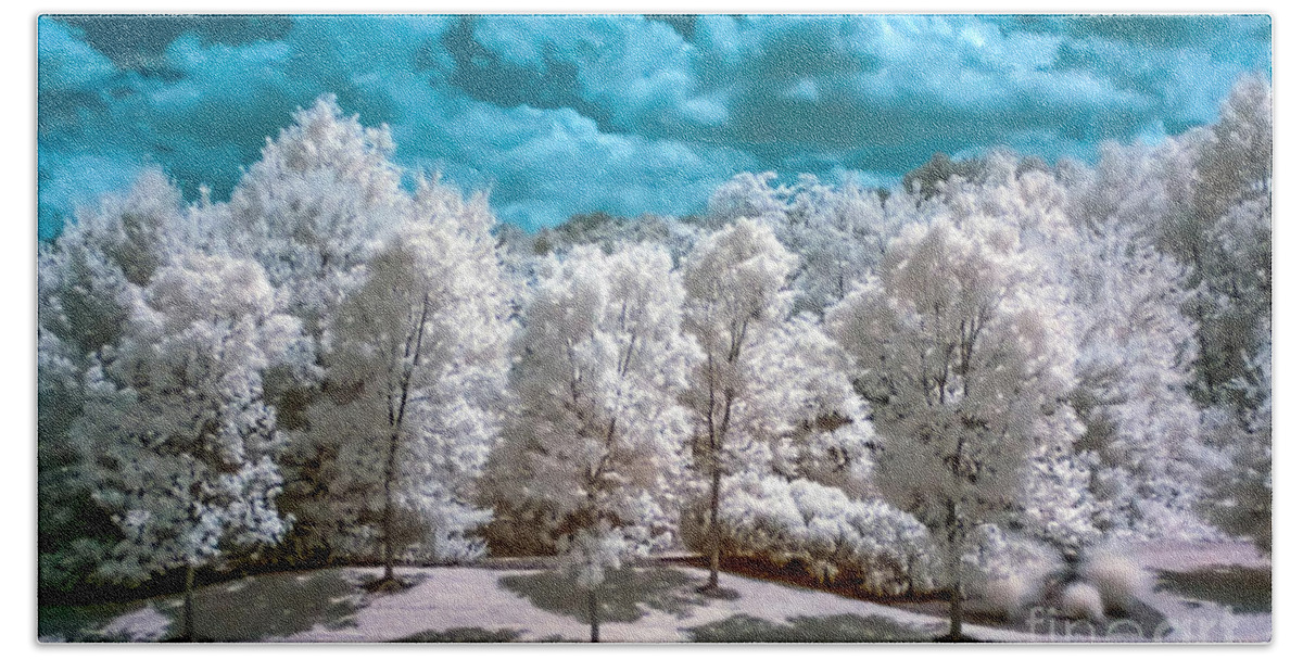 Infrared Hand Towel featuring the photograph Infrared Country by Anthony Sacco