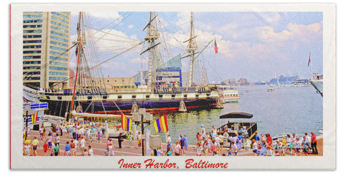 Color Hand Towel featuring the photograph Inner Harbor Baltimore Maryland by A Macarthur Gurmankin