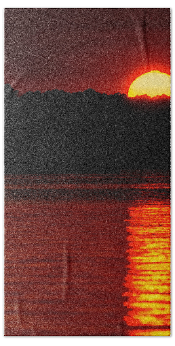 Abstract Hand Towel featuring the photograph Intense sunset by David Kay
