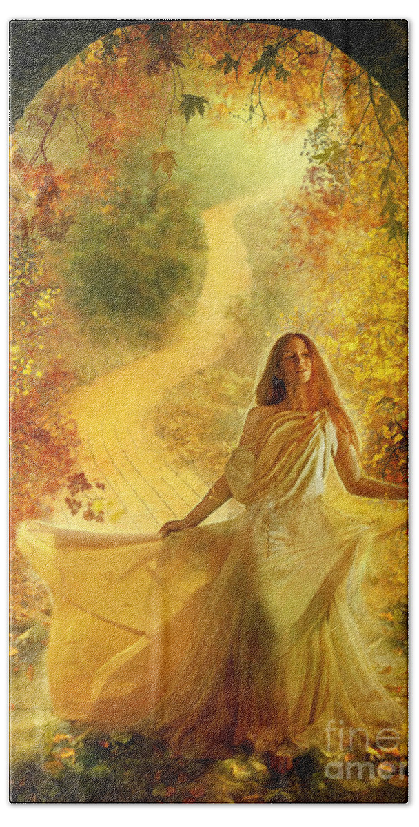 Yellow Bath Towel featuring the photograph Into Dreams by MGL Meiklejohn Graphics Licensing