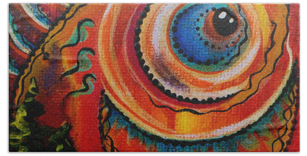 Third Eye Painting Bath Towel featuring the painting Intuitive Spirit Eye by Deborha Kerr