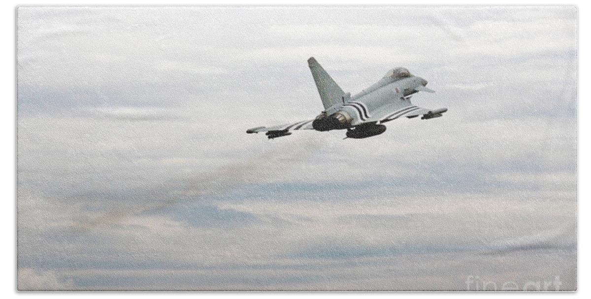 Raf Typhoon Bath Towel featuring the photograph Invasion Typhoon by Airpower Art